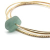 Sea Glass and Gold Bracelet