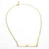 Dainty Heart | Hammered Bar | Gold Necklace