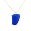 Rare cobalt sea glass necklace with  14 karat gold fill