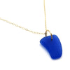 Valentina Necklace | Cobalt Sea Glass + Gold