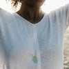 Valentina | Sea Glass + Gold Necklace-27