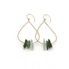 Vera | Sea Glass + Gold Earrings-Sage Ombre-Ingrid Caduri Jewelry