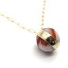 sea glass and gold necklace