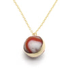 sea glass and gold necklace