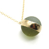 sea glass and gold necklace