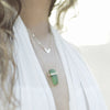 Galy | Sea Glass + Gold Necklace-Aqua-Ingrid Caduri Jewelry